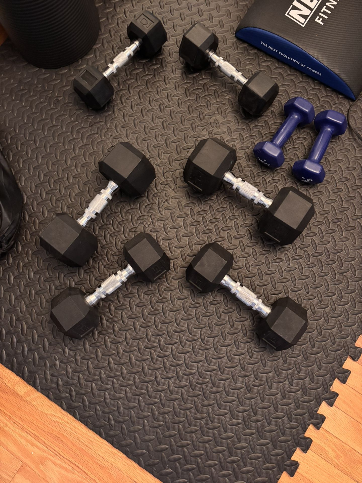 Dumbbells 25lbs,15,lbs,10lbs, 5lbs