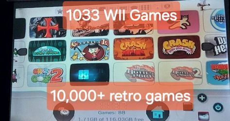2tb Nintendo Wii Hard Drive & 32gb Sd Card With 1,033 Wii Games & 10,000+ Reto Games 