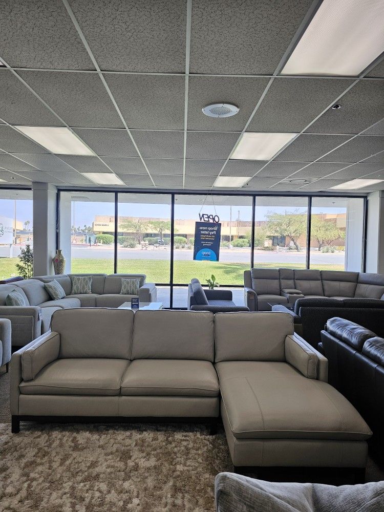 2-pc Leather Sectional - Virton
