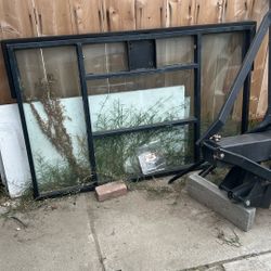 Basketball On The Ground Glass Board