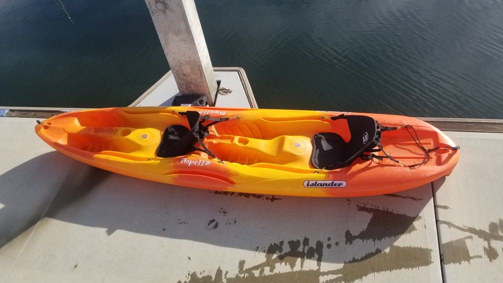 Islander Tropic II Tandem Ocean Kayak with seats and paddles in great condition.