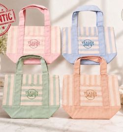 Brand New Trader Joe’s Stripped Mini Tote Bags