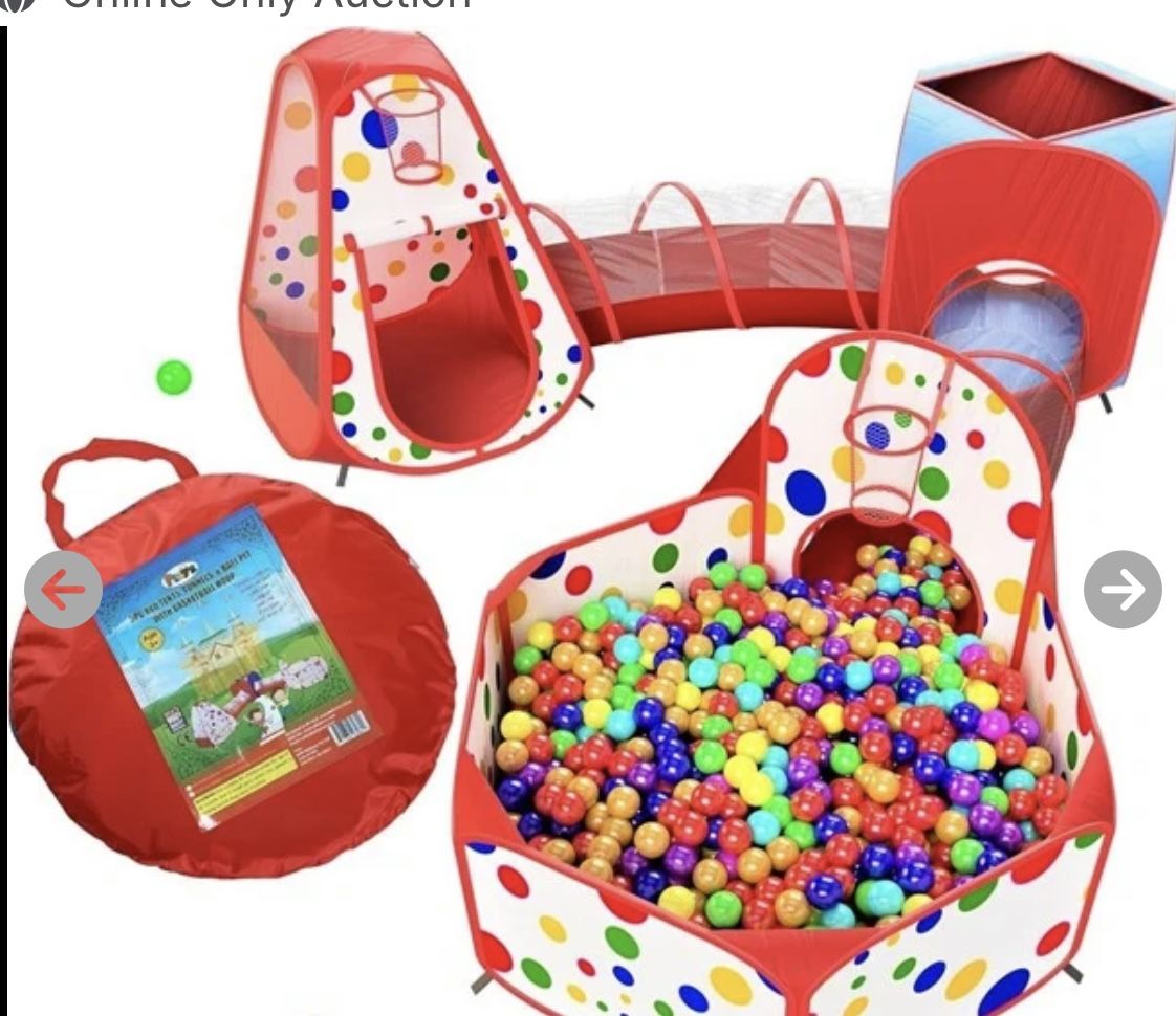 Playz Kids Tent 5 Pc w/ Hoop & Carry Case
