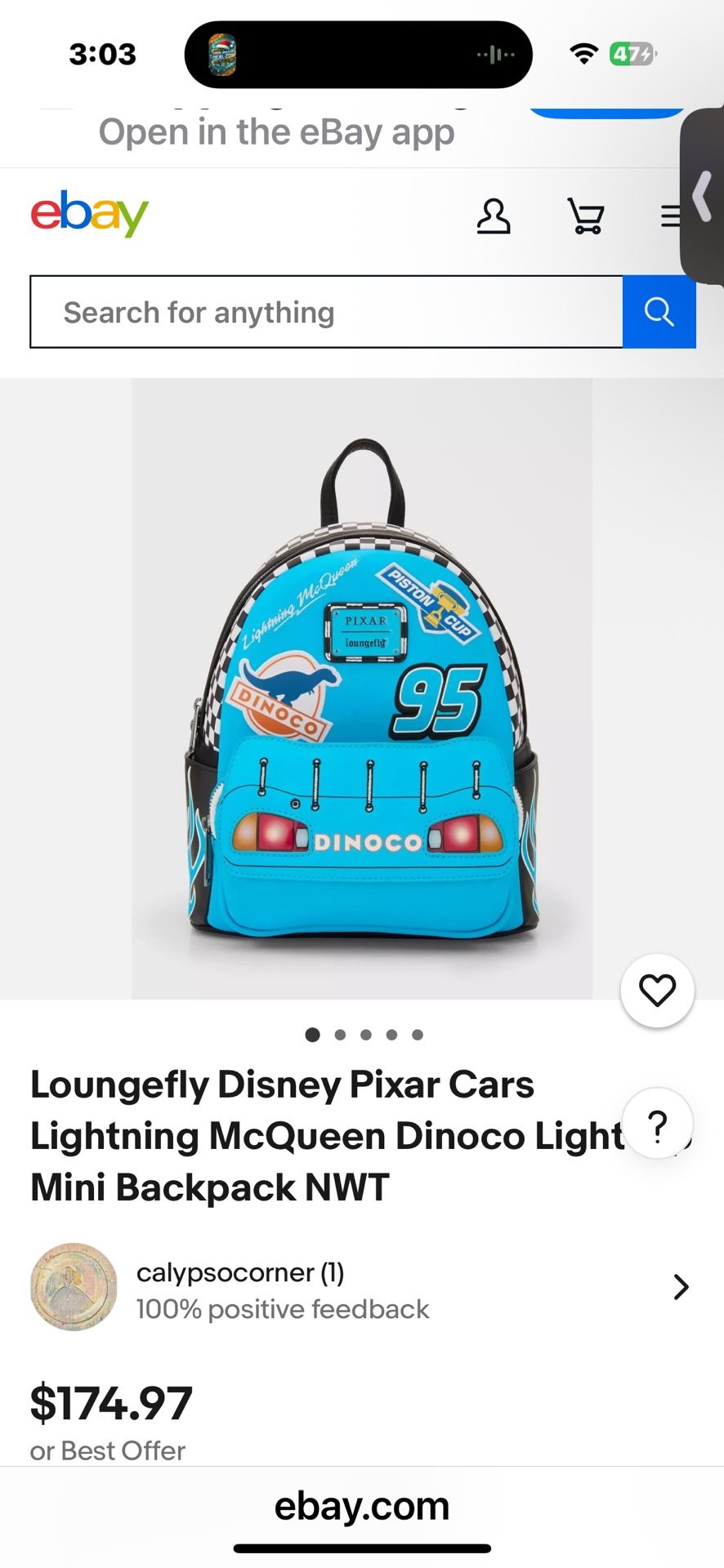 Dinaco Cars Hard Tag Loungefly. Pu Bridgewater. 80 Shipped