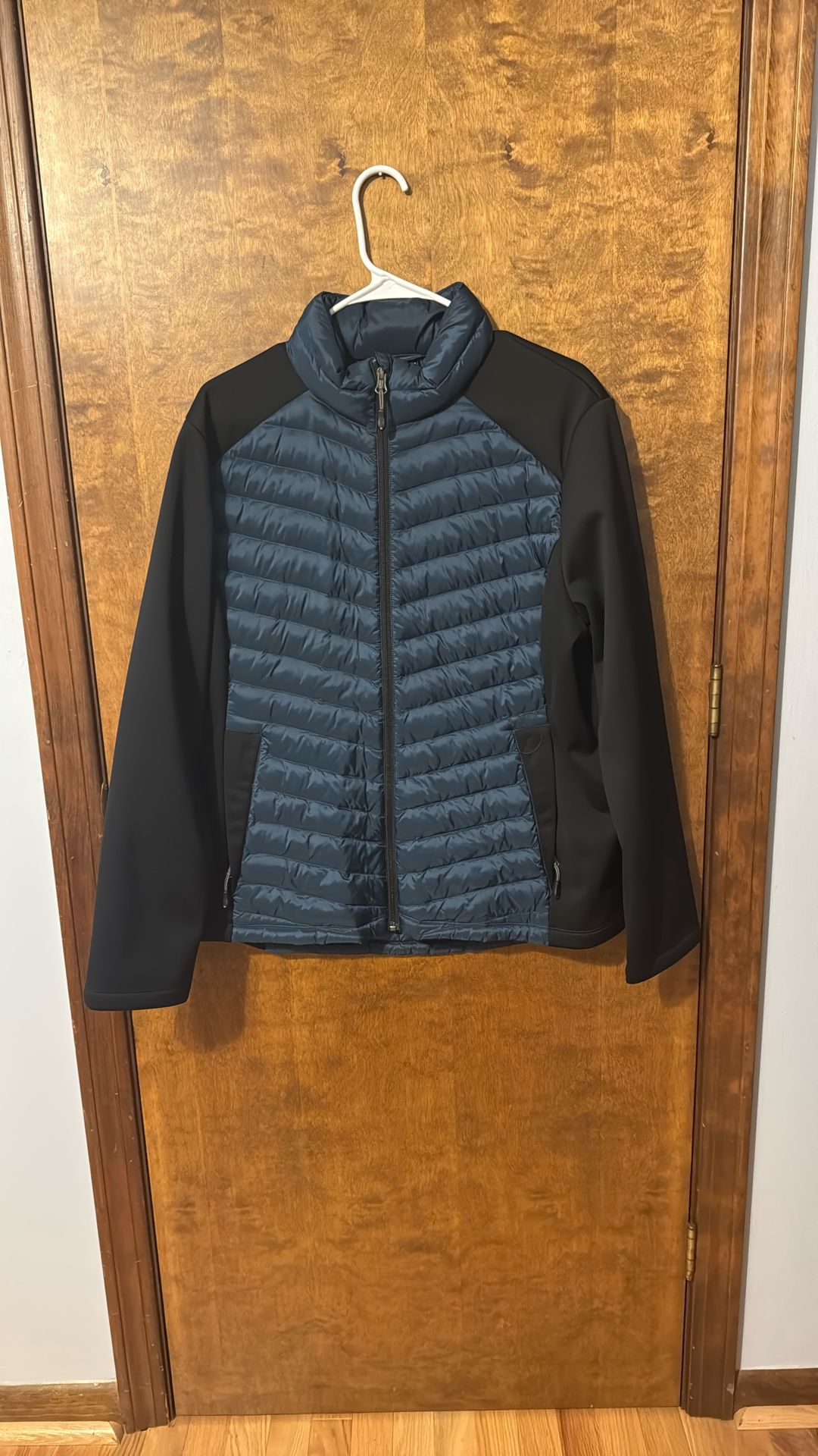 32 Degrees Heat Jacket Mens Size XL Puffer Down Teal / Black Full Zip Adult