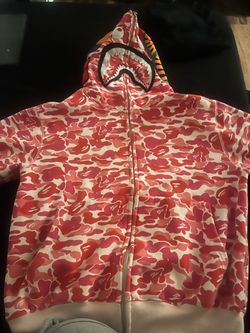 Bape hoodie pink