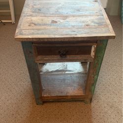Rustic Solid Wood Nightstand/end Table 