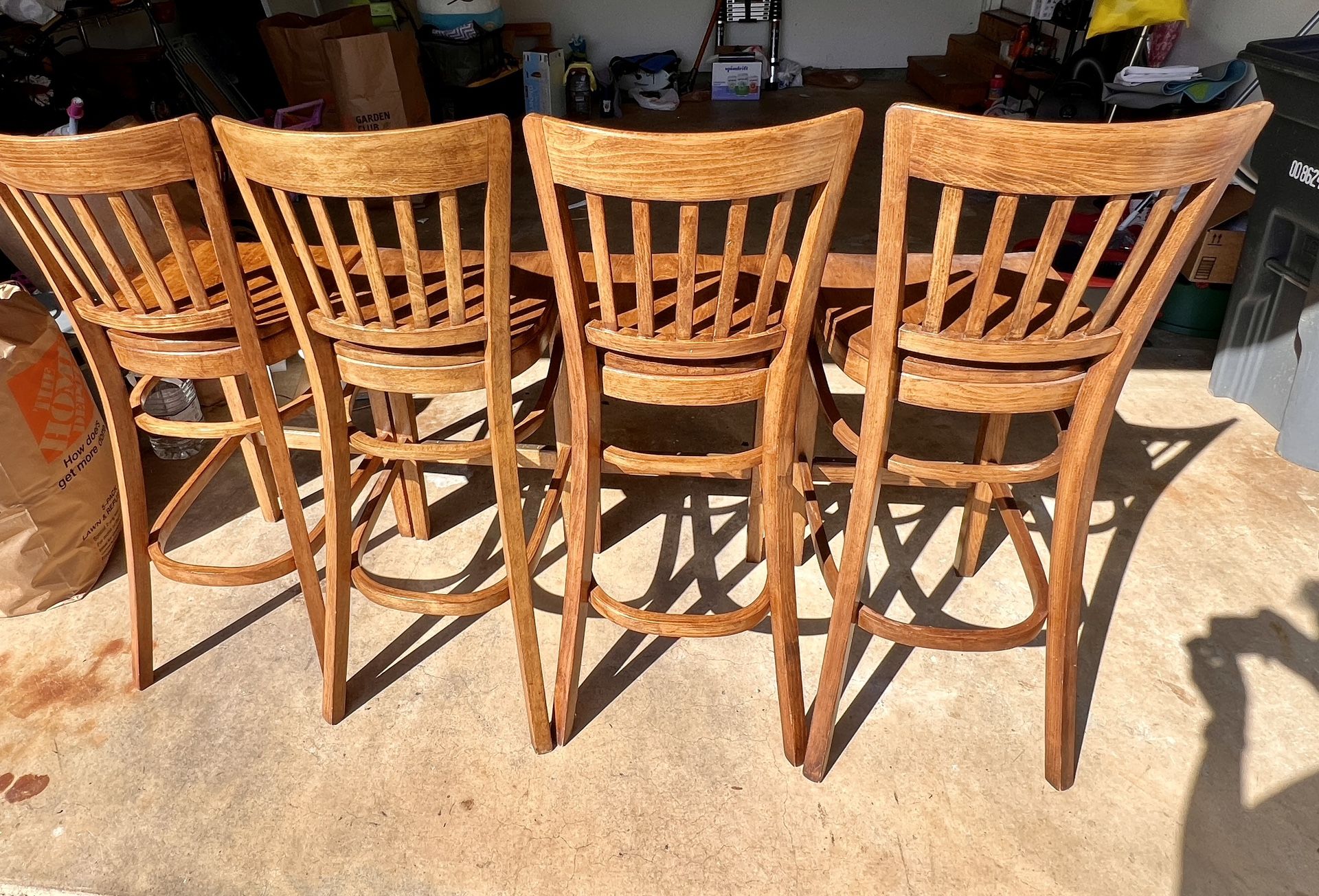 30” Tall Wooden Bar Stools