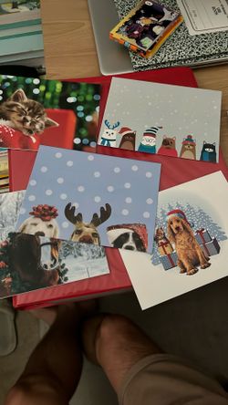 Christmas Holiday Animal  Greeting Cards