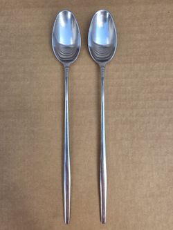Dansk Variation V IHQ Denmark 1957 8.25" Iced Tea Spoons Set of 2 Quistgaard MCM