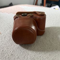 Brown Leather Camera Case Cover With Strap Fits a Sony a5100