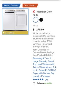 Brand New Samsung Washer Dryer