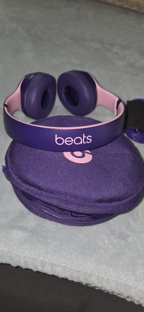 Purple And Pink Beats Solo 3 Wireless Headphones