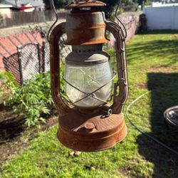 Vintage Lantern Has Glass