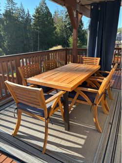 Teak outdoor dining set