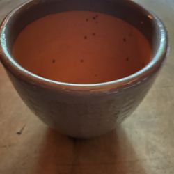 Decorative Clay Planter with Drainage Hole