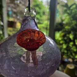 Glass Blown Hummingbird Feeders 