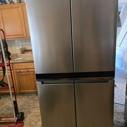 Whirlpool 36" counter-depth 4-door refrigerator — 19.4 cu ft — stainless steel — excellent condition
