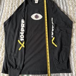 Bad Bunny Black x100pre Tour Merch Long Sleeve Shirt Size M