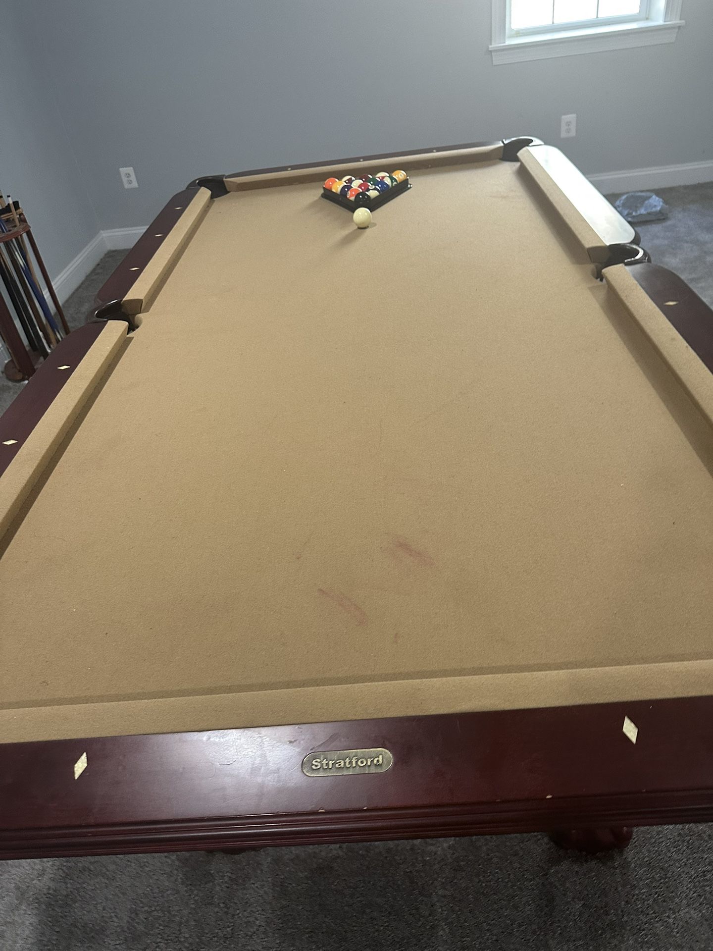 Pool Table With Sticks