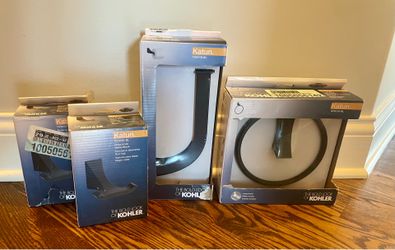 KOHLER, Matte Black, Katun Bathroom Accessory Set