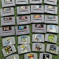 Super Nintendo, Nintendo 64, Bomberman, Rampage, Star Fox, Super Mario, Video Games, Retro