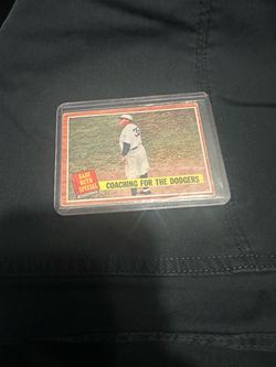 1962 babe Ruth Baseball card Authentic