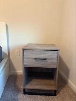 Grey Side Table/ Night Stand