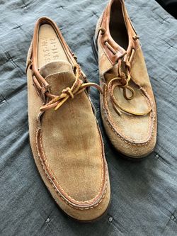 BACCO BUCCI MEN'S LOAFERS SLIP-ON SHOES TAN TIE-UP SIZE 10