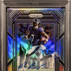 Rashod Bateman AUTO PSA 10 2022 Panini Prizm Baltimore Ravens POP 8 (only available on E (BAY)