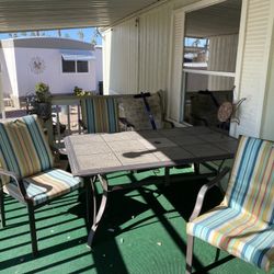 Patio, table and chairs. Located in east mesa , seventy five bucks or o b o must pick up