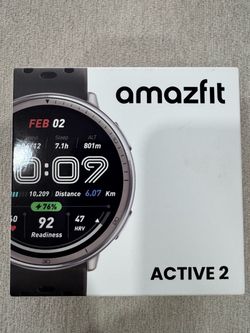 Amazfit Active 2 Round Smartwatch – Brand New – AMOLED GPS Fitness Watch