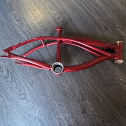 Cherry Red Lowrider Bike Frame