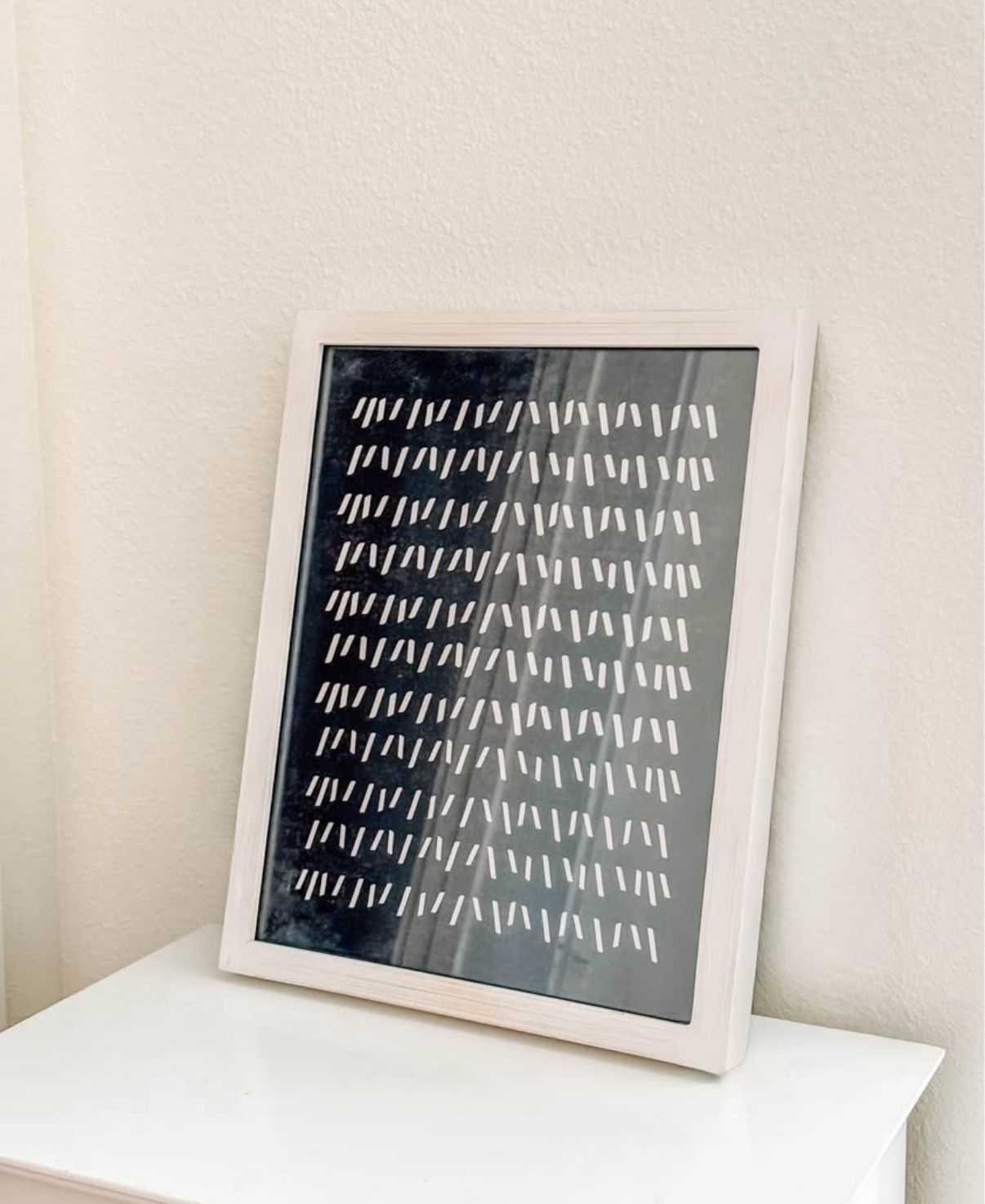 Black and white framed print simple