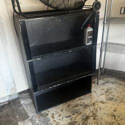 Black display shelf with doors Obo