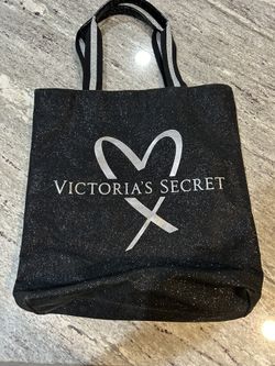 Victoria Secret Black Glitter Bag