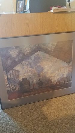 Monet artwork matted and framed
