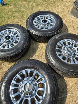 Ford Chrome Wheels with Goodyear All-Terrain Tires – Set of 4