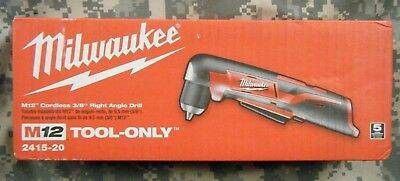 NEW MILWAUKEE M12 12V CORDLESSS RIGHT ANGLE DRILL - TOOL ONLY