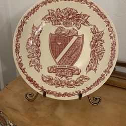 Vintage Vernon Kilns Beta Sigma Phi Collector Plate.      1950’s.    Mint.    ON SALE NOW 