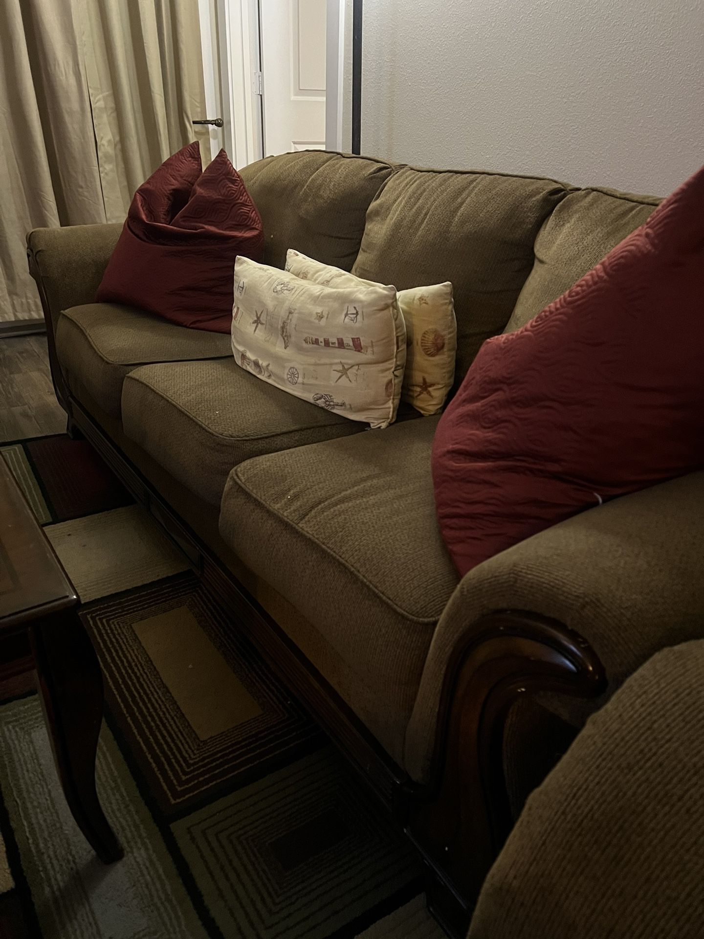 Full Living Room Set, Kids Bedroom Set, and 3 Bar Stools