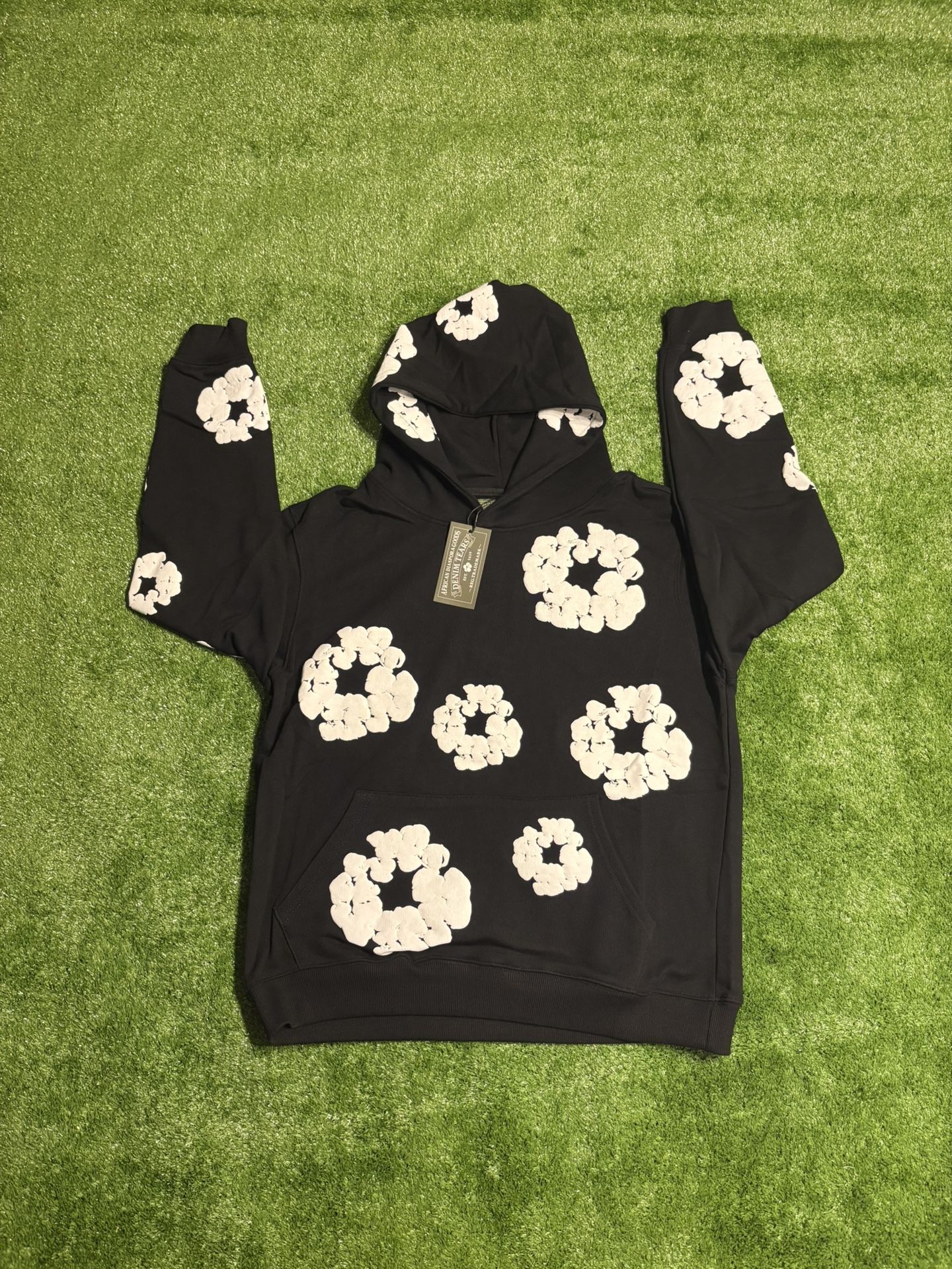 Denim Tears The Cotton Wreath Hoodie ‘Black’ (MEDIUM)