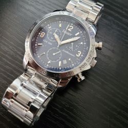 🔥NEW Stauer 38061 Jet Setter Chronograph Date Quartz 41mm Watch