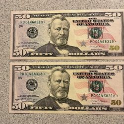 Lot Of 2 Consecutive Serial Numbers  ⭐️ Start Notes😎