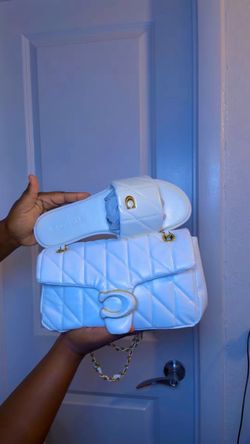 Coach Quilted Bag and Slide Set