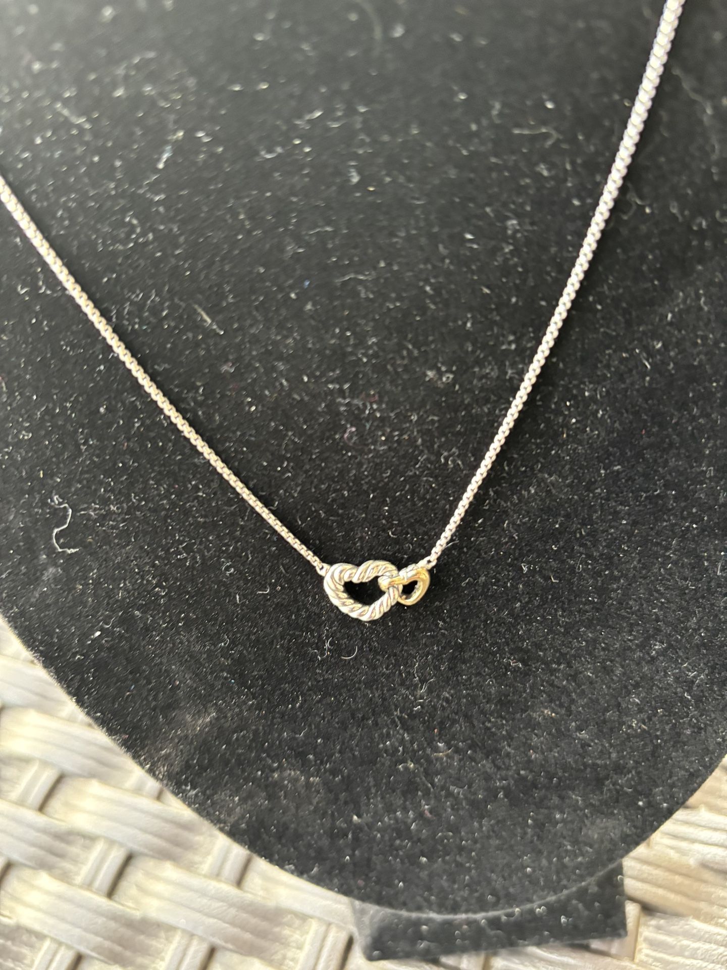 David yurman 18k Interlock Heart And Silver