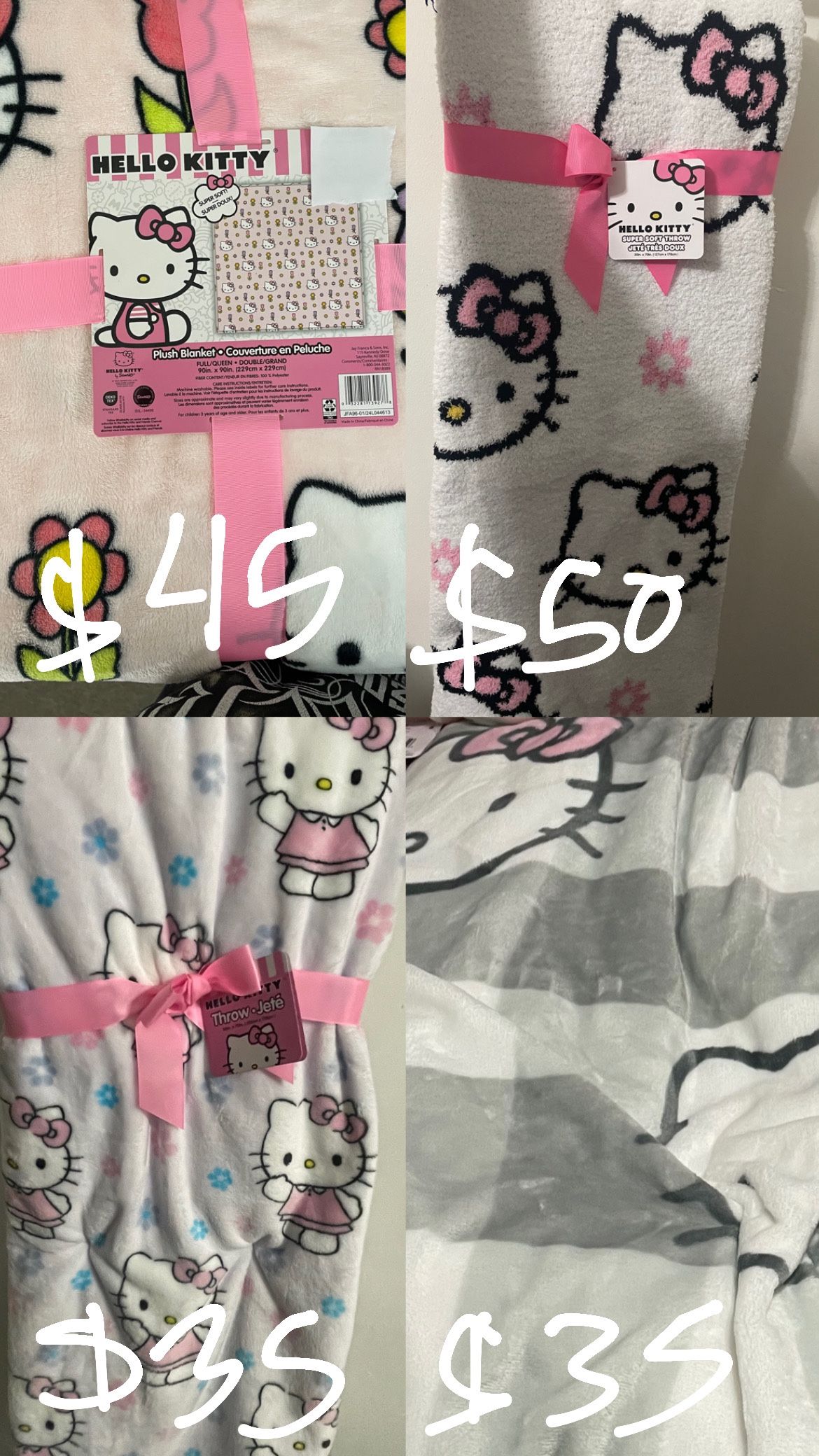 Hello Kitty Blankets and more!!
