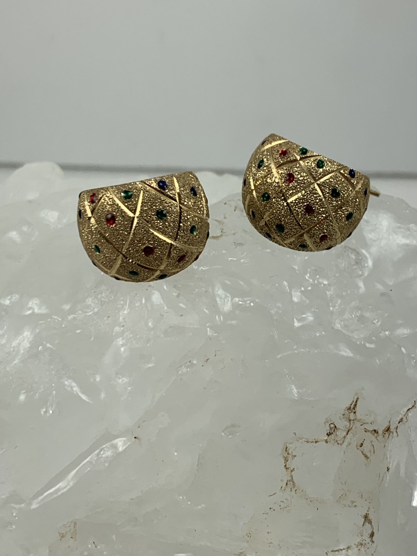 14K gold hoops earrings