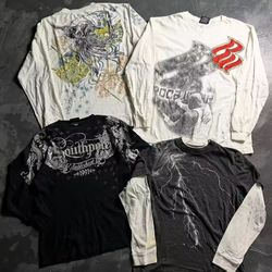 bundle of long sleeve y2k fashion shirts