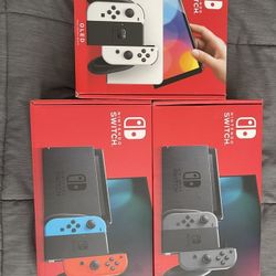 Nintendo Switch Console - OLED Model with Neon Red & Neon Blue Joy-Con